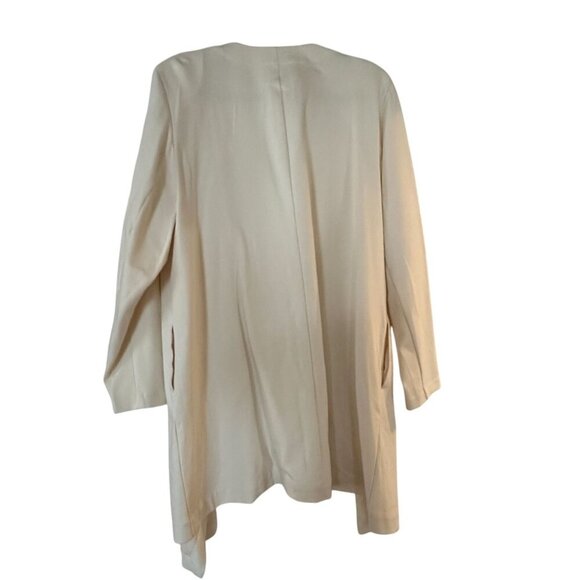 Lane Bryant Womens Long Jacket Off White Cream Open Front Size 18 20 NWT - Picture 4 of 5
